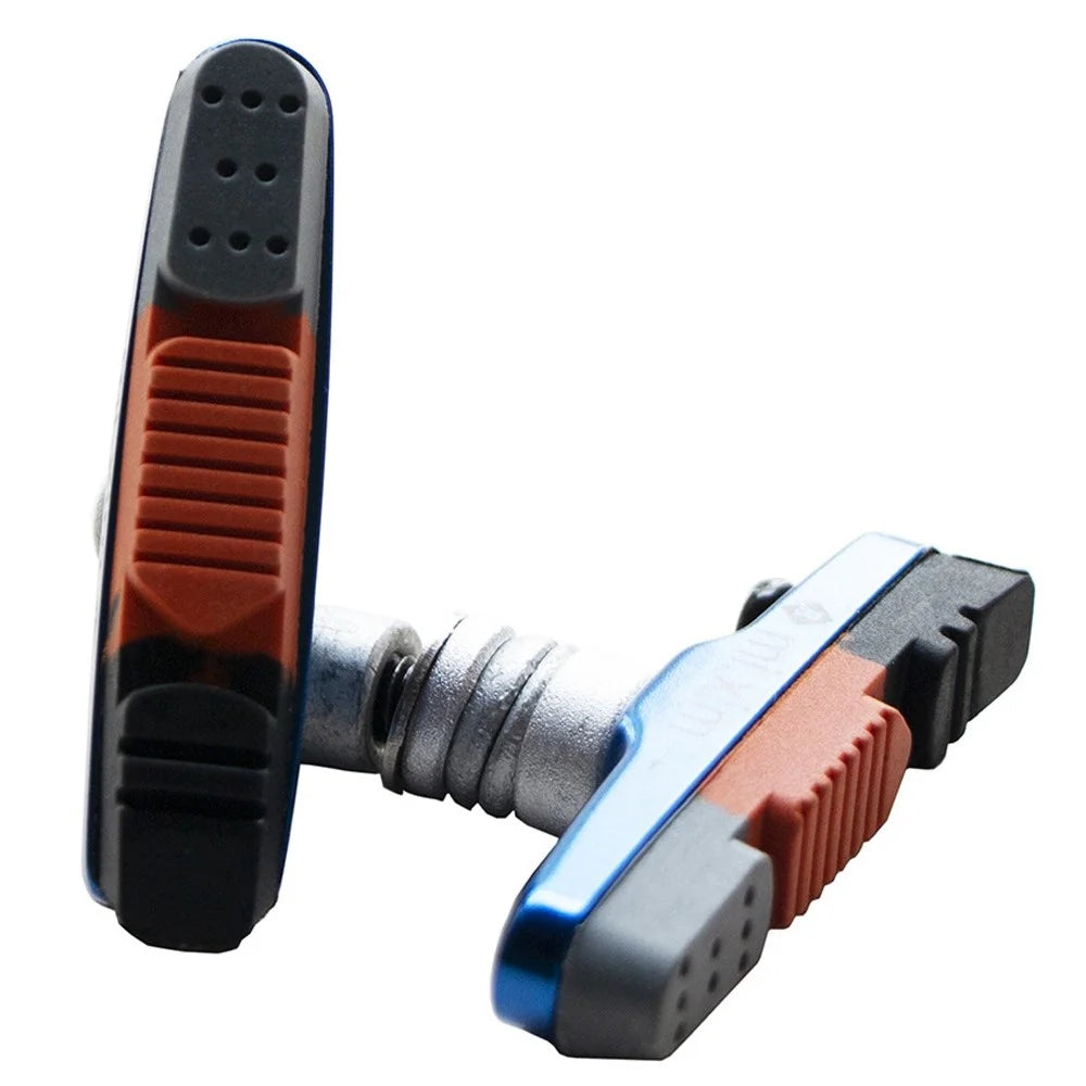 MI.XIM 1 Pair 55mm Bicycle Brake Non-Slip Block Rubber+Aluminum Alloy Road Mountain Bike Brake Pads - Black - 3