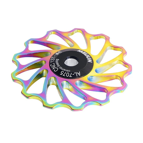 Mountain Bike Gear Derailleur Pulley Ceramic Bearing Aluminium Alloy Jockey Wheel Guide Pulley Wheel - Colorful-13T - 1