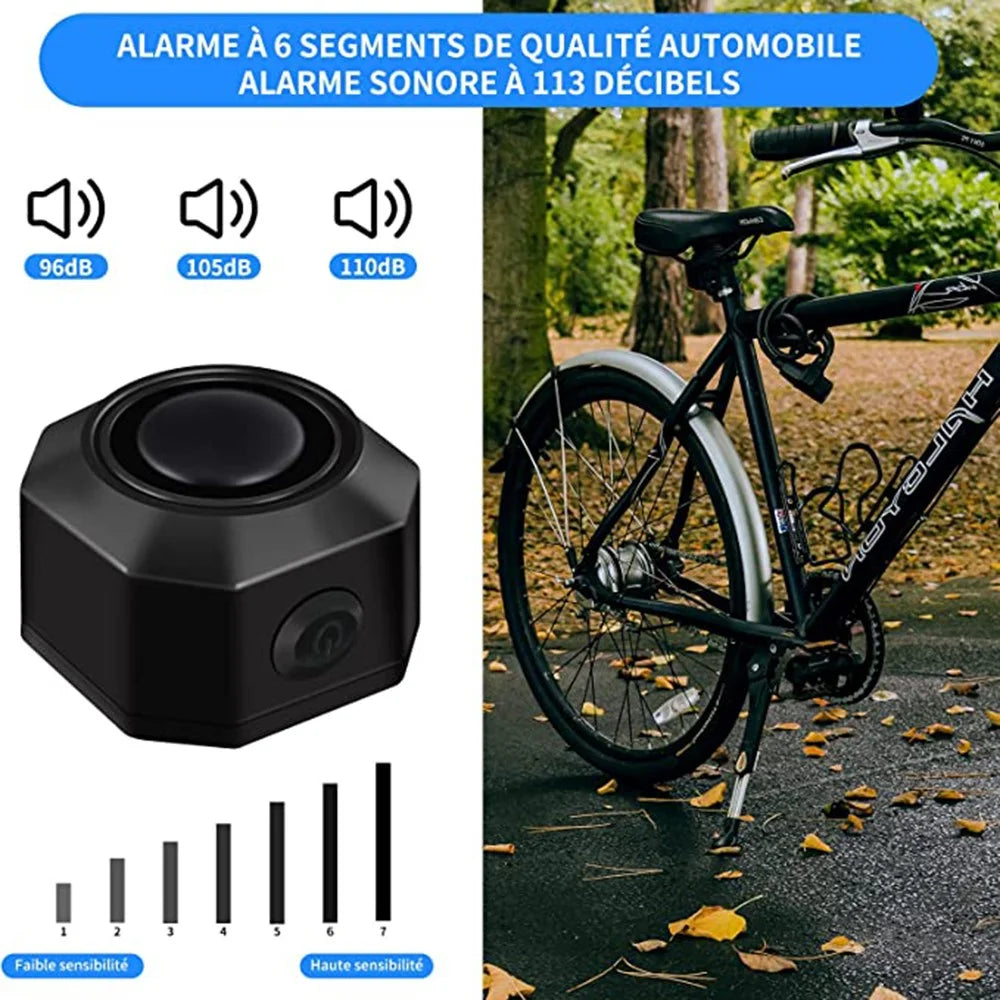 Wireless Bicycle Alarm USB Charging Bike Scooter Remote Control Anti-theft Detector Loud Sound Alarm - 7