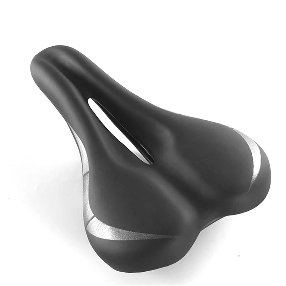 Waterproof PU Leather Bike Saddle Hollow Bicycle Cushion Shockproof Bike Seat Cover - 1