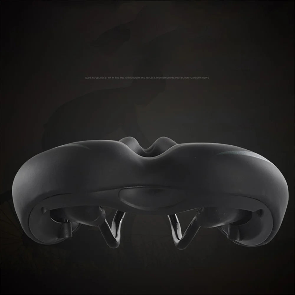 Waterproof PU Leather Bike Saddle Hollow Bicycle Cushion Shockproof Bike Seat Cover - 4