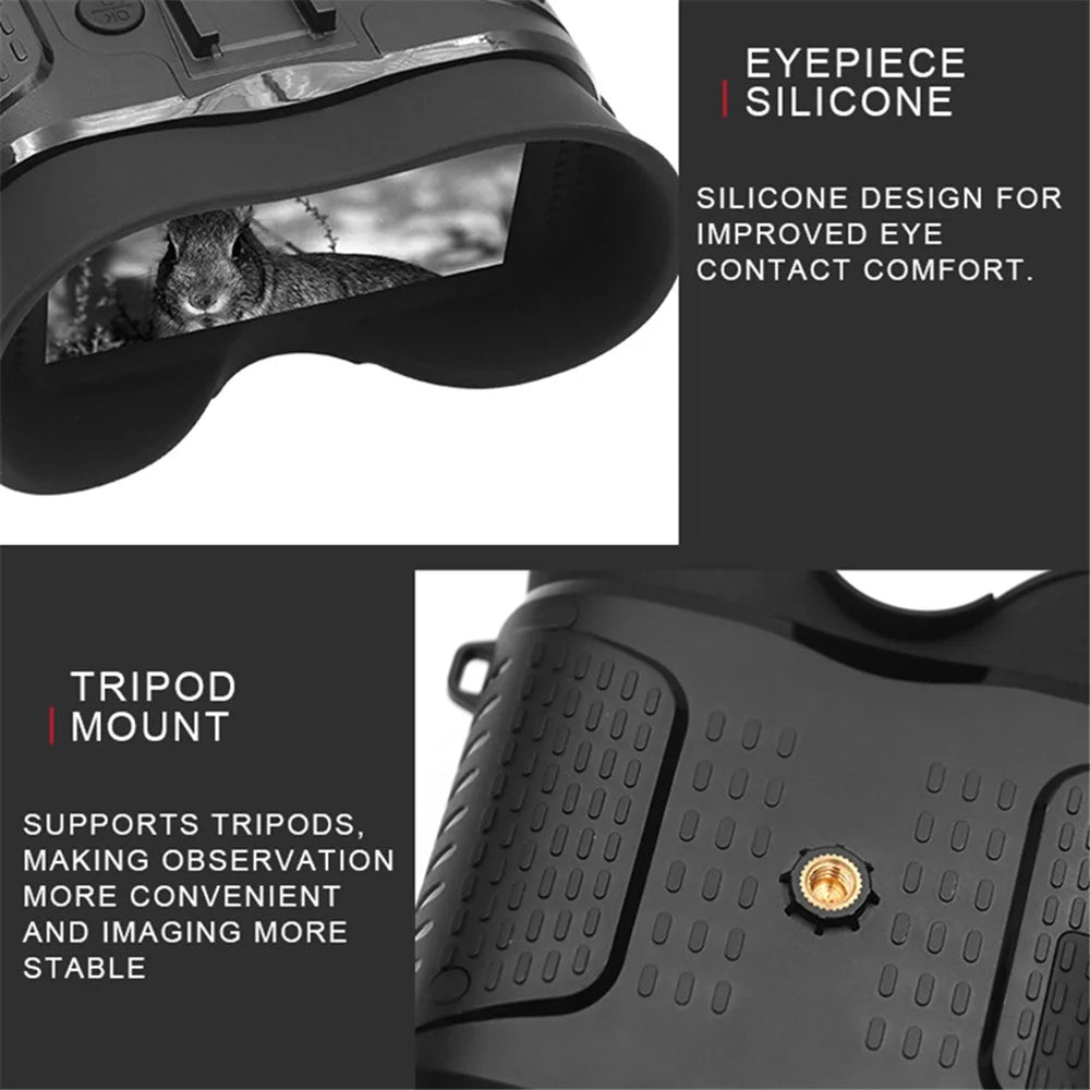 NV8160 Head Mounted Night Vision 8X Digital Zoom Hands-free Tactical Helmet Goggles 1080P HD Infrared Binoculars - 6