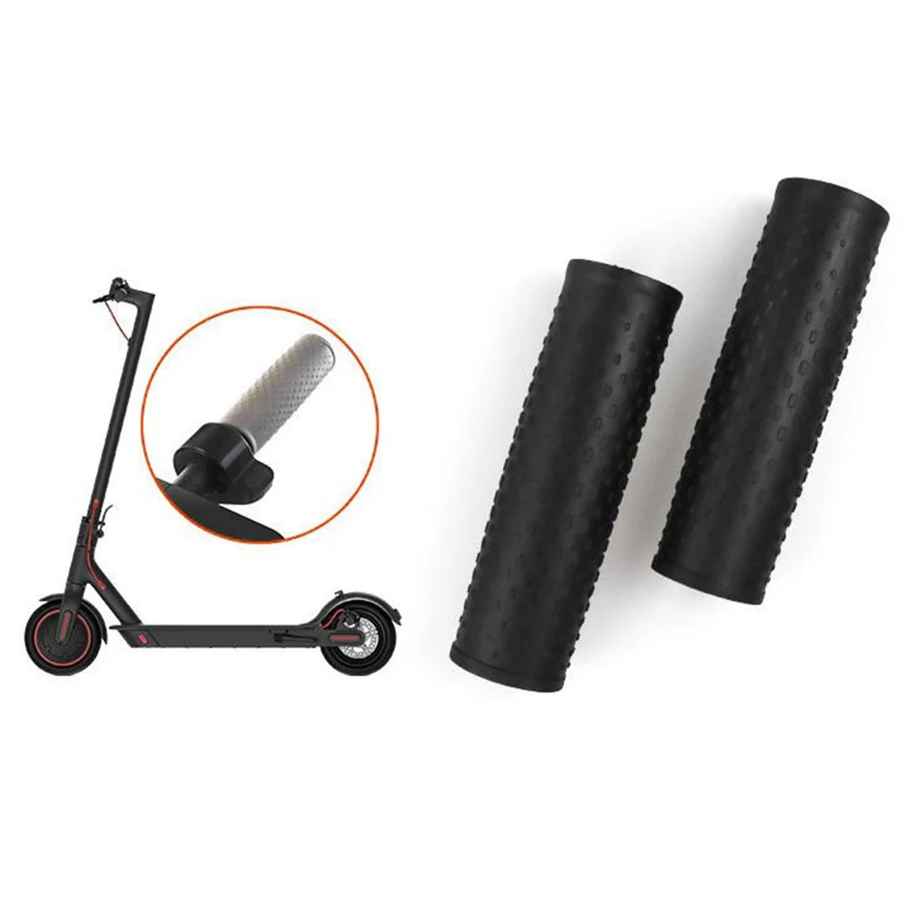 1 Pair For Xiaomi M365 / 1S / Pro / Pro 2 Electric Scooter Handlebar Grips Non-Slip Silicone Handlebar Covers - Black - 2