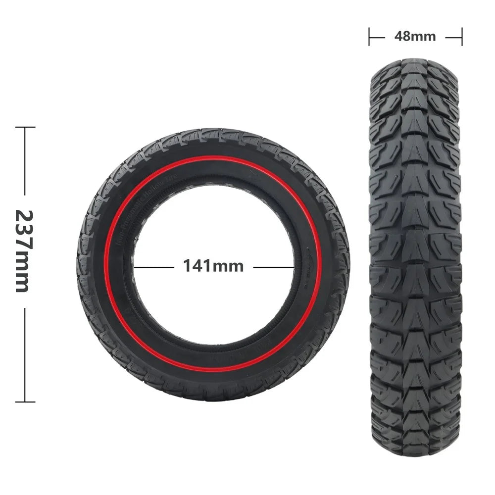 10 Inch Electric Scooter Anti-slip Replacement Tyre 10x2" Explosion-Proof Solid Tire - Red - 4