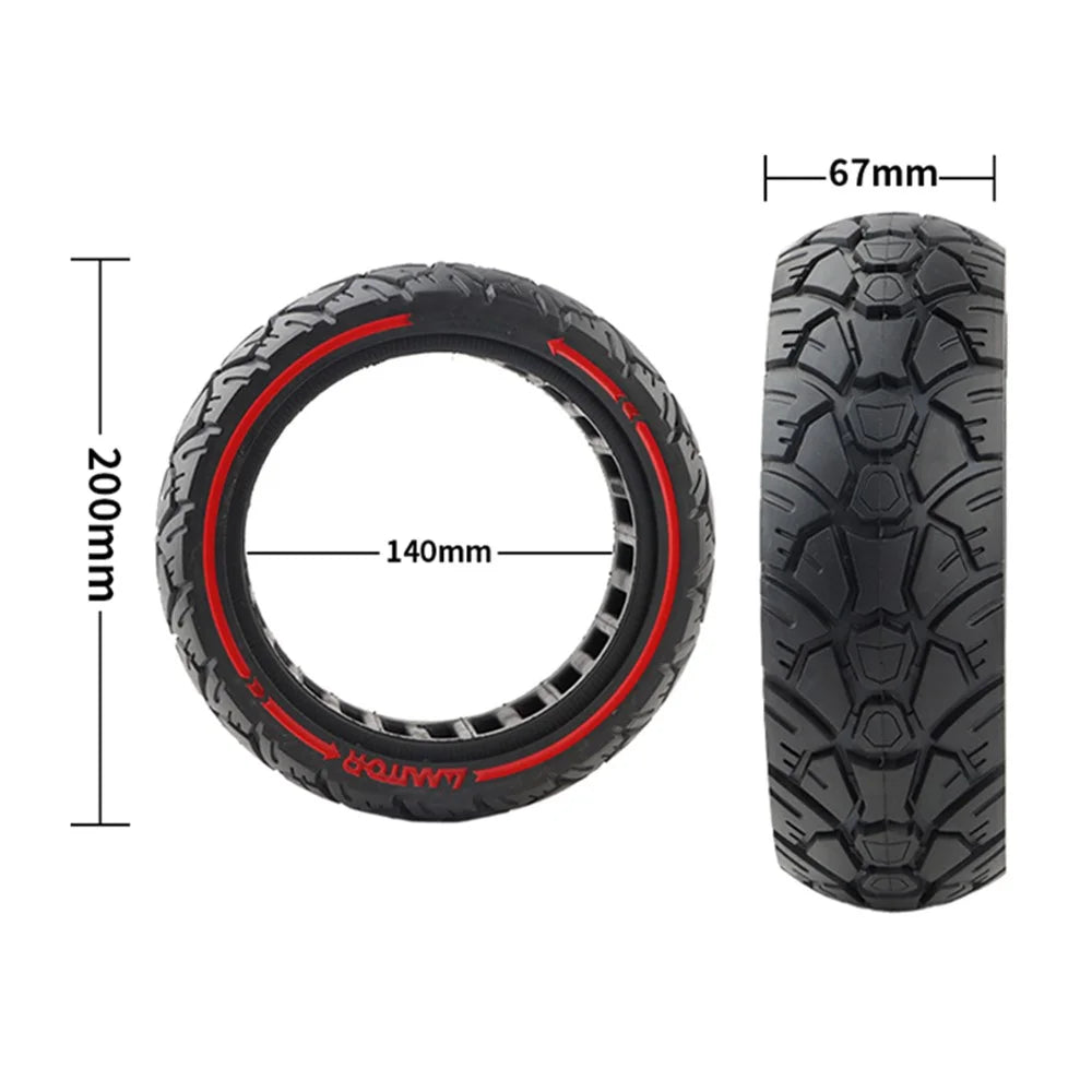 AIMITE 8.5 Inch Electric Scooter Anti-Slip Replacement Tyre 56mm Tread Grooves Off-Road Solid Tire - 7