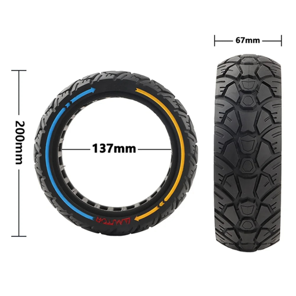 AIMITE 8.5 Inch Electric Scooter Rubber Tire Dual Color 56mm Tread Grooves Off-Road Solid Tire - 7