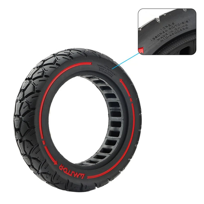 AIMITE 10 Inch Anti-Slip Rubber Tire 45mm Tread Grooves Electric Scooter Off-Road Solid Tire - 6
