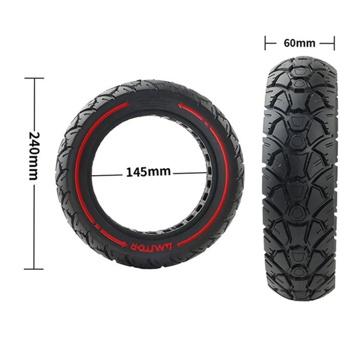 AIMITE 10 Inch Anti-Slip Rubber Tire 45mm Tread Grooves Electric Scooter Off-Road Solid Tire - 7