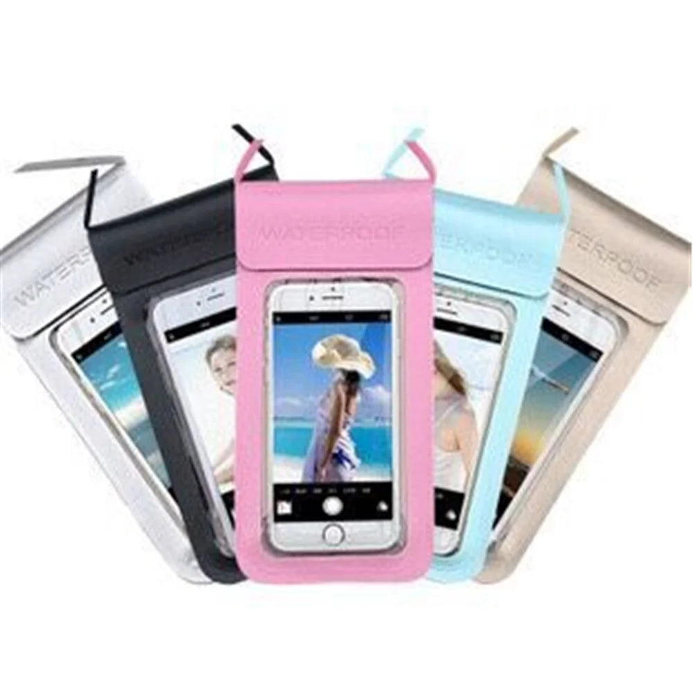 30m Depth Waterproof Bag Highly Sealed Touch Screen Phone Pouch for iPhone Samsung Huawei etc. - Gold - 3