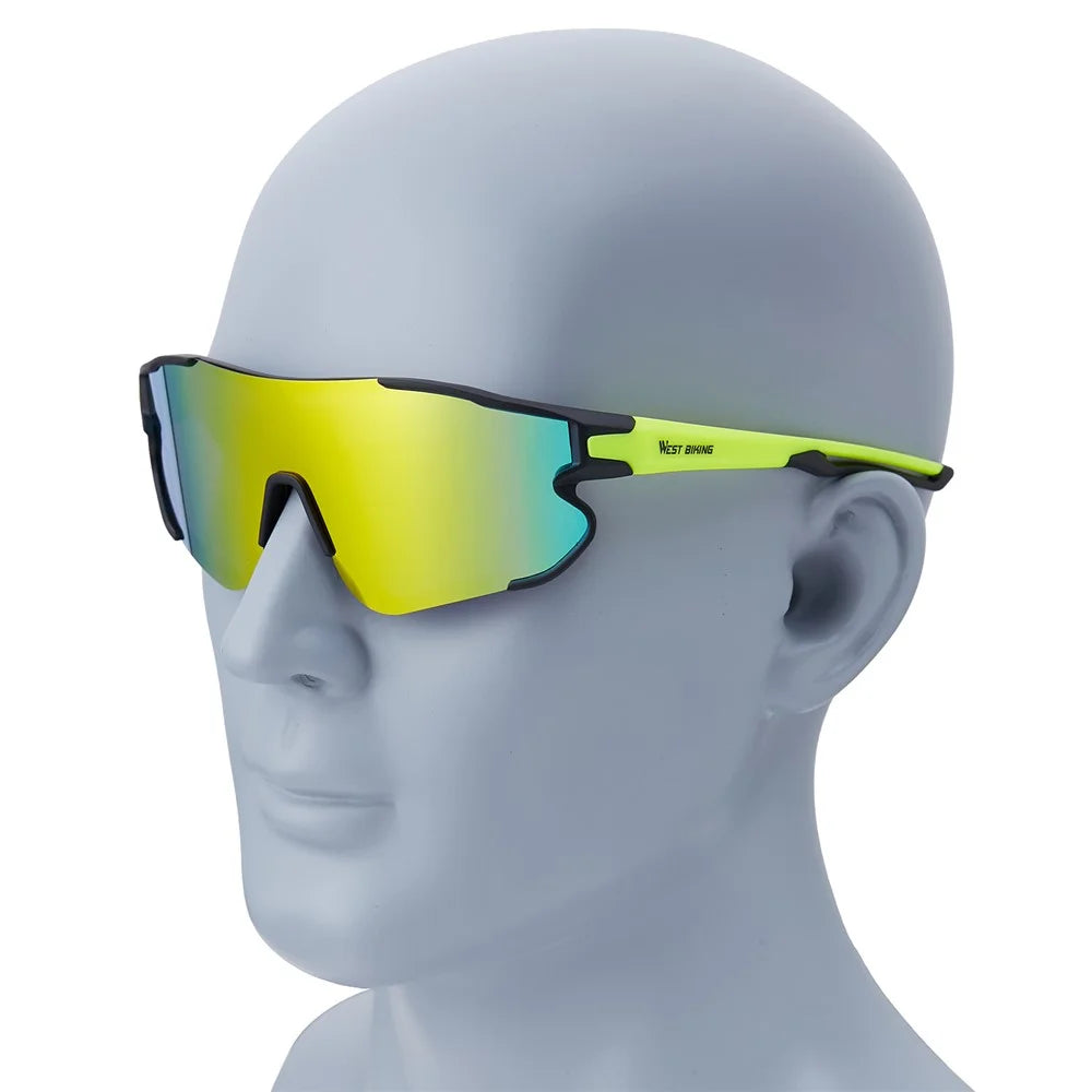 WEST BIKING Outdoor Sports Polarized Sunglasses Running Driving Cycling Sunglasses for Men/Women - Green - 2