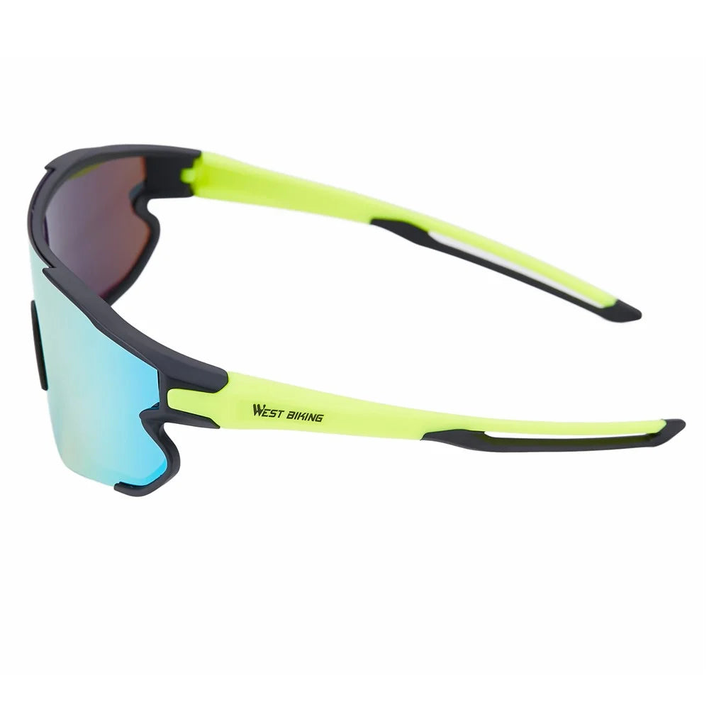 WEST BIKING Outdoor Sports Polarized Sunglasses Running Driving Cycling Sunglasses for Men/Women - Green - 5
