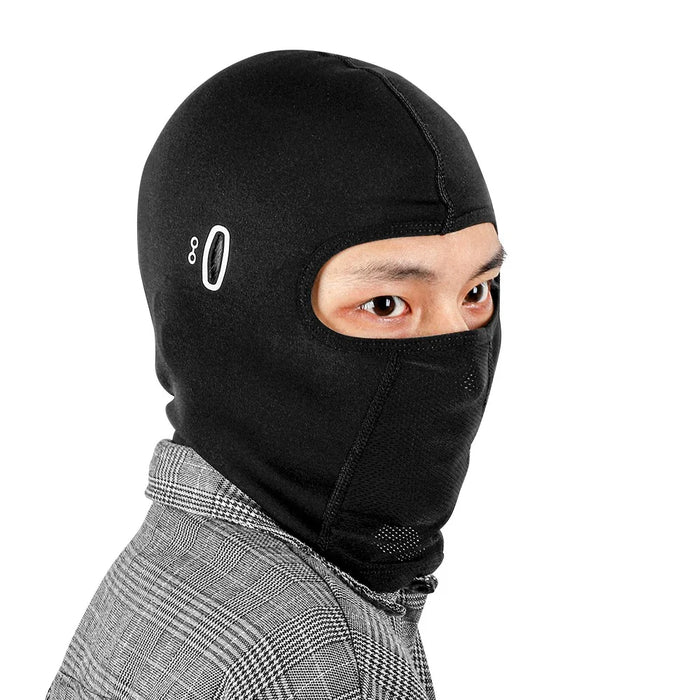 WEST BIKING Winter Thermal Cycling Headgear Windproof Mask Scarf with Reflective Glasses Hole - Black - 2