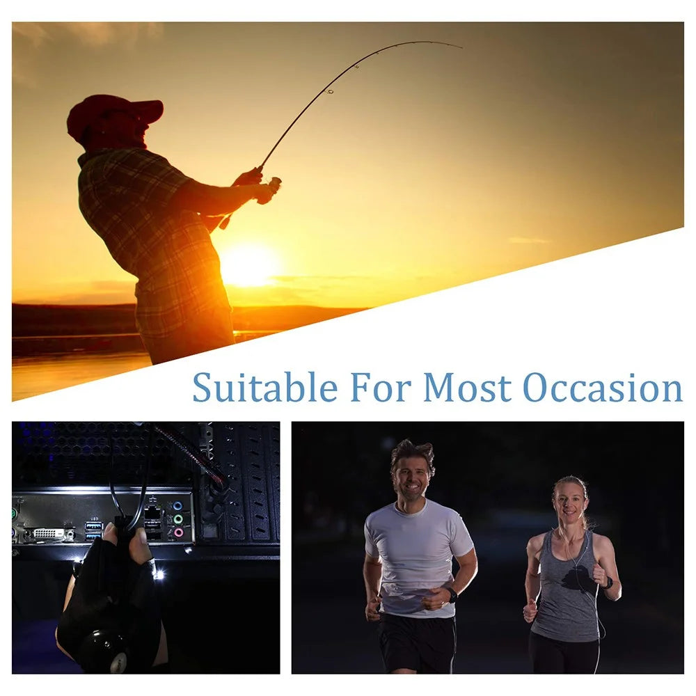 1Pc Left / Right Hand Outdoor Night Fishing Cycling Fingerless Glove with LED Flashlight - Right Hand - 6