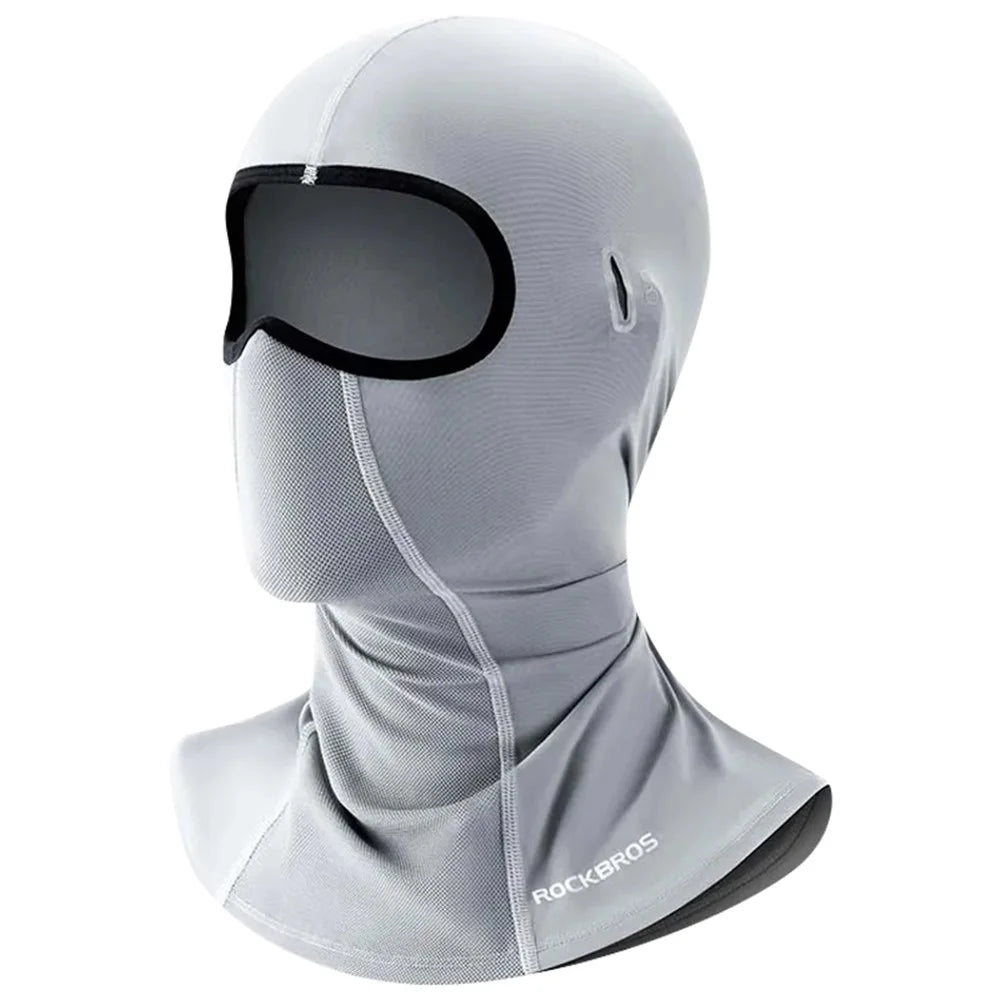 ROCKBROS LF70878 Ice Silk Face Mask Neck Gaiter Summer Anti-UV Head Scarf - Light Grey - 1