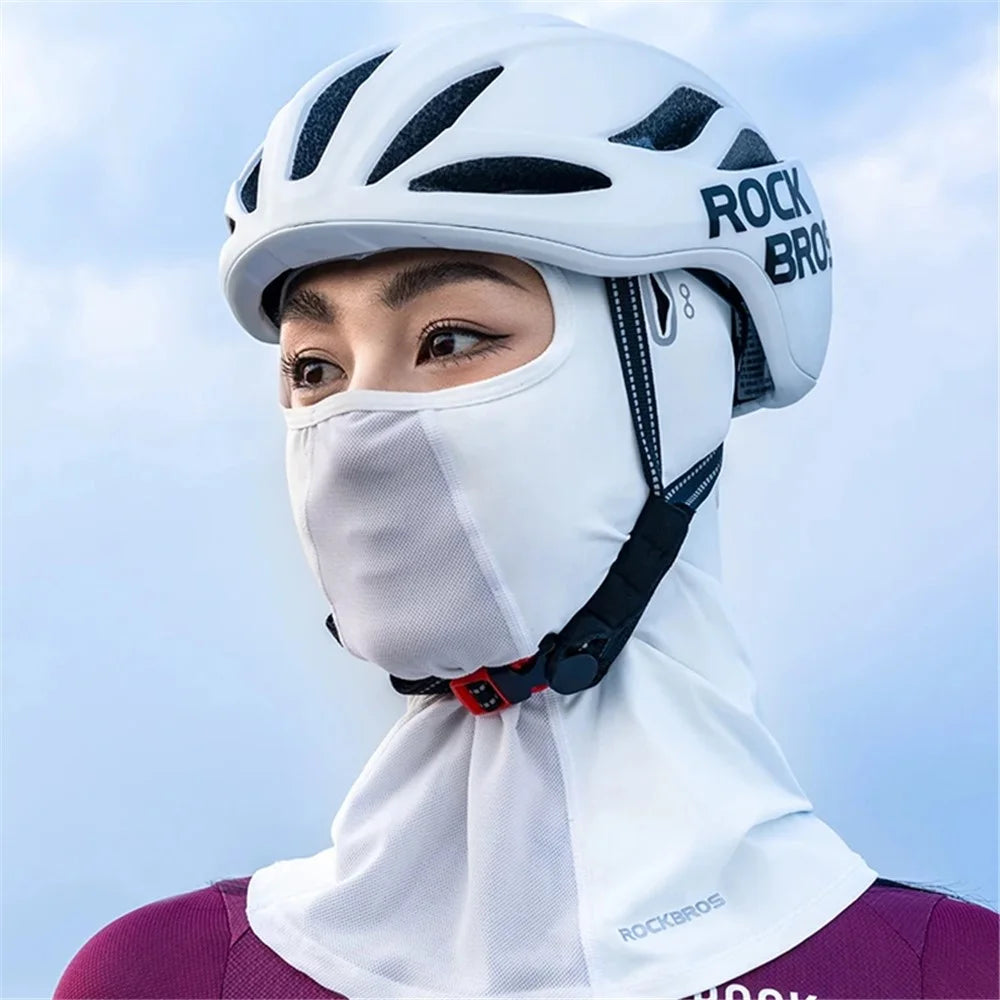 ROCKBROS LF70878 Ice Silk Face Mask Neck Gaiter Summer Anti-UV Head Scarf - Light Grey - 5