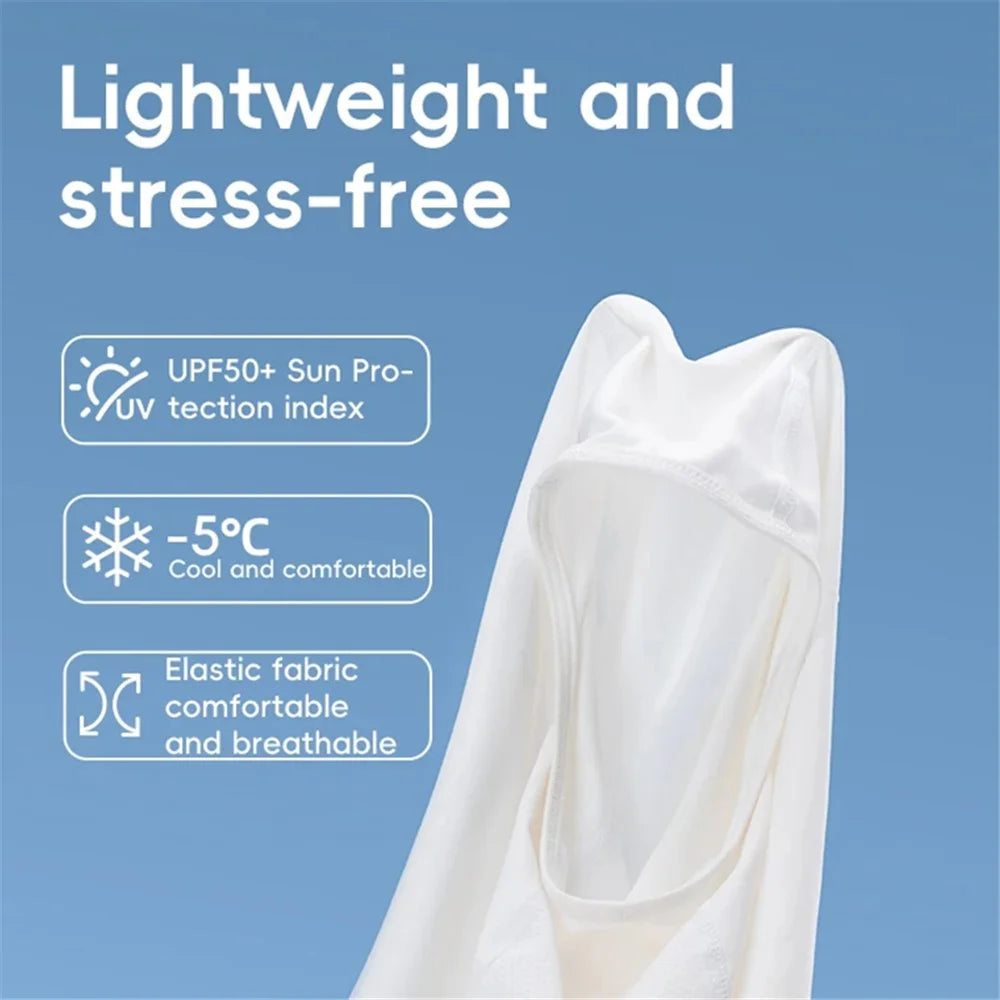 ROCKBROS LF70836 Photochromic Balaclava Hat Summer UV Protection Cycling Face Mask - White - 4