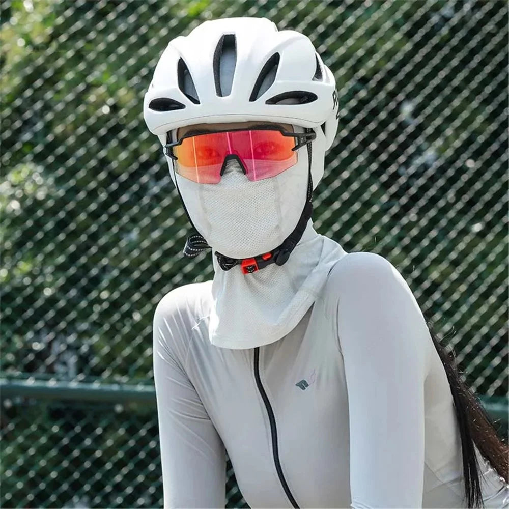 ROCKBROS LF70836 Photochromic Balaclava Hat Summer UV Protection Cycling Face Mask - White - 6