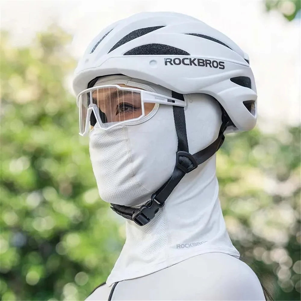 ROCKBROS LF70836 Photochromic Balaclava Hat Summer UV Protection Cycling Face Mask - White - 7