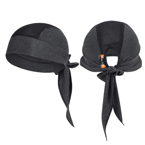 WEST BIKING Bicycle Cap Summer Anti-UV Pirate Head Scarf for Outdoor Sports - Tie Rope/Grey - 1