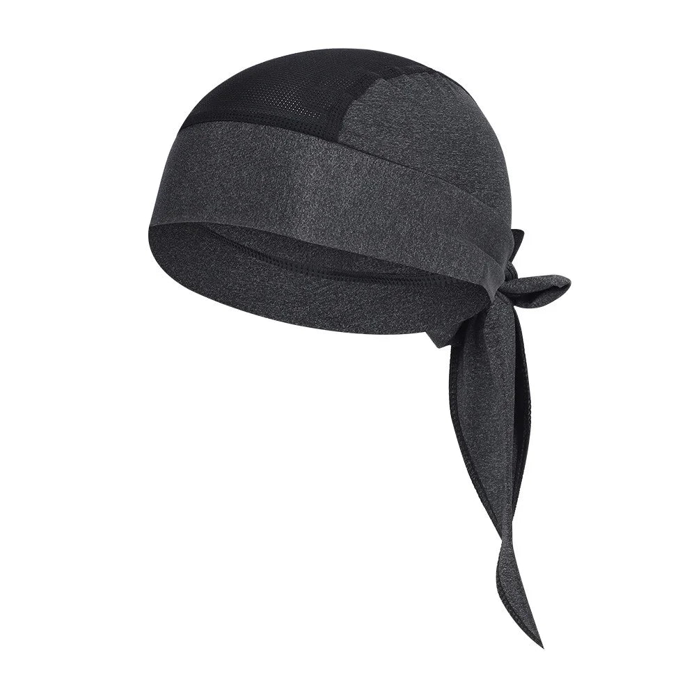 WEST BIKING Bicycle Cap Summer Anti-UV Pirate Head Scarf for Outdoor Sports - Tie Rope/Grey - 2