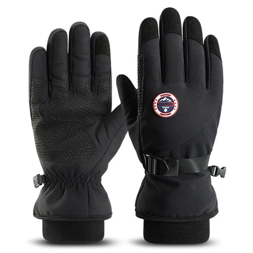 GOLOVEJOY DB69 Men Windproof Thermal Motorcycle Gloves Touch Screen Winter Riding Mittens - Black / M - 1