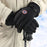 GOLOVEJOY DB69 Men Windproof Thermal Motorcycle Gloves Touch Screen Winter Riding Mittens - Black / M - 7
