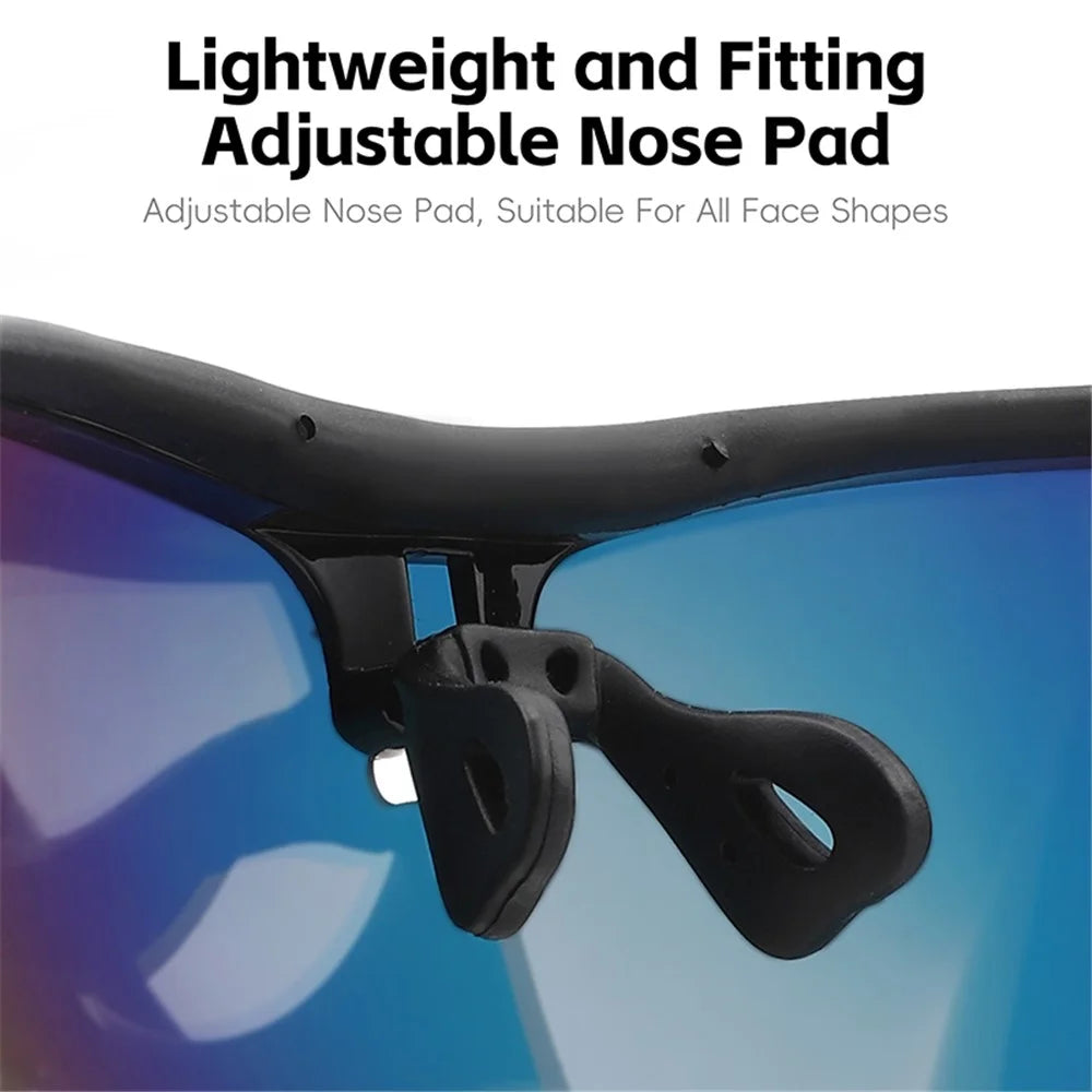 WEST BIKING YP0703183 Cycling UV400 Sunglasses Anti UV Windproof Outdoor Sports Goggles - Red Frame / Color Lens - 7