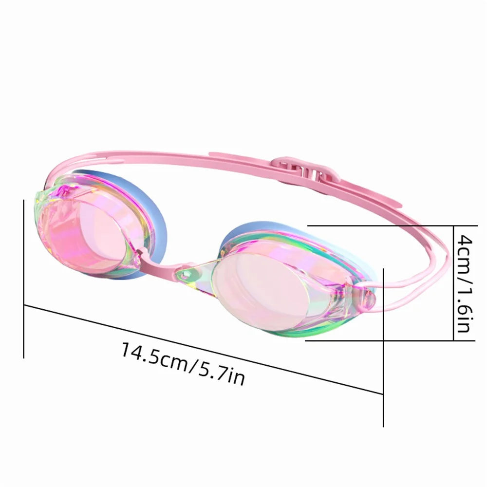 692 Adult Swimming Goggles Competition Racing Electroplated Swim Glasses with 2 Nose Bridges - Black - 3