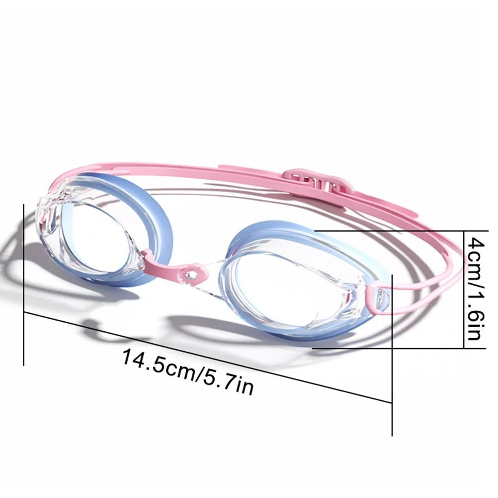 692 Adult Swimming Goggles with 2 Nose Bridges Competition Racing Swim Glasses for Men Women - Pink / Transparent Lens - 6