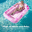 HC-FC666 PVC Inflatable Single Person Float Lounger with Pillow Maple Leaf Design Portable Pool Raft, 177x116cm - Pink - 3