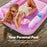 HC-FC666 PVC Inflatable Single Person Float Lounger with Pillow Maple Leaf Design Portable Pool Raft, 177x116cm - Pink - 5