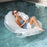 Inflatable Scallop Shell Pool Float Lounger Portable Water Relaxation Chair with Pearl Ball - 4