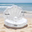 Inflatable Scallop Shell Pool Float Lounger Portable Water Relaxation Chair with Pearl Ball - 5