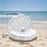 Inflatable Scallop Shell Pool Float Lounger Portable Water Relaxation Chair with Pearl Ball - 6