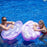 130 x 70cm Pearl Shell Inflatable Pool Float for Beach Lake Party Portable PVC Floating Lounger, Purple - 5