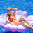 130 x 70cm Pearl Shell Inflatable Pool Float for Beach Lake Party Portable PVC Floating Lounger, Purple - 6