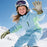 DRST42 Children Winter Cycling Ski Gloves Thickened Plush Lining Windproof Waterproof Warm Mittens - Green - 6