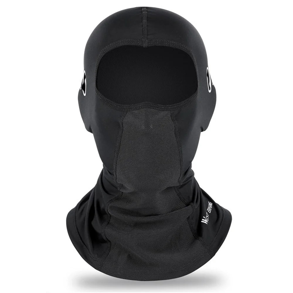 WEST BIKING YP0201296 Summer Cycling Anti-UV Face Mask Balaclava Hood MTB Bike Helmet Liner - Black - 1