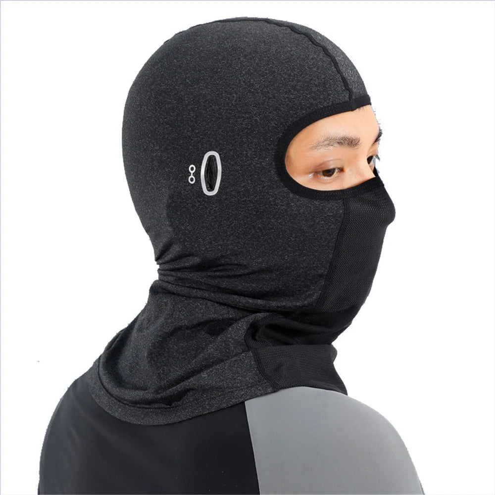 WEST BIKING YP0201296 Summer Cycling Anti-UV Face Mask Balaclava Hood MTB Bike Helmet Liner - Black - 2