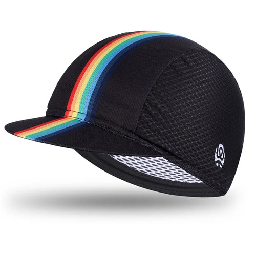 WEST BIKING YP0201298 Summer Outdoor Cycling Anti-UV Breathable Cap Flippable Sun Hat - Rainbow/Black - 1