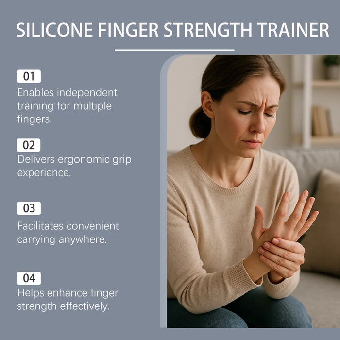 XORITA Hand Grip Finger Exerciser ABS + Silicone Multi Finger Strength Trainer Finger Gripper Exercise Tool - 1Pc - 6