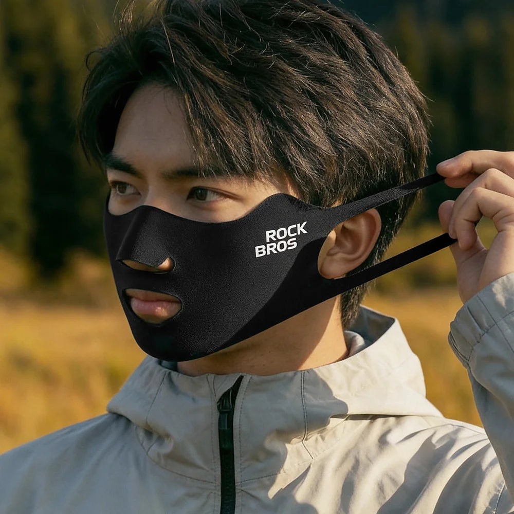 ROCKBROS KZ019 Reflective Outdoor Cycling Face Mask Windproof Face Cover for Men Women - Black / One Size - 3