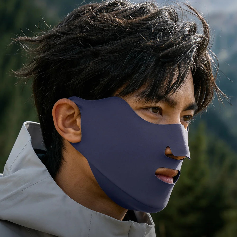 ROCKBROS KZ019 Reflective Outdoor Cycling Face Mask Windproof Face Cover for Men Women - Black / One Size - 5