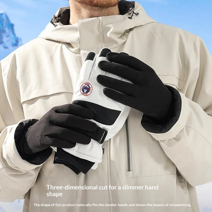 GOLOVEJOY 1 Pair Size M 7-8cm Palm Width Winter Ski Liner Gloves Flip-Top Touchscreen Anti-slip Mittens for Running Cycling - Black - 7