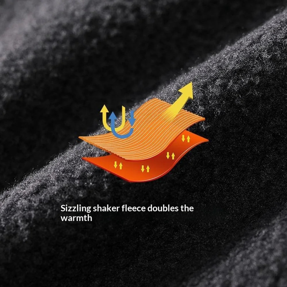 Winter Hat Scarf Set Men Women Windproof Fleece Balaclava Face Mask Neck Warmer for Skiing Cycling - Black - 3