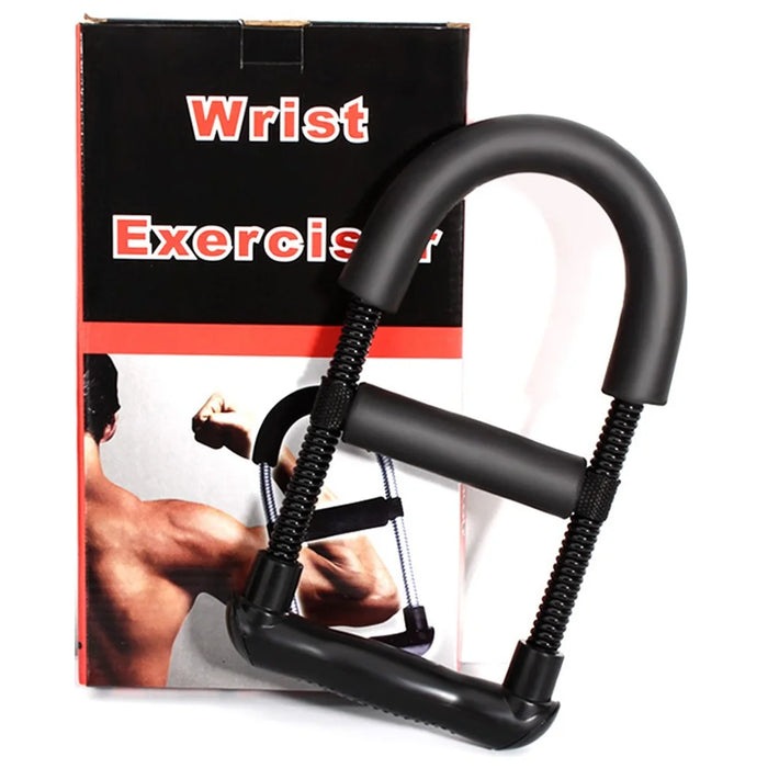 Adjustable Wrist Strengthener 30-45kg Resistance Hand Grip Exerciser Carbon Steel Spring for Wrist Training - Black - 1