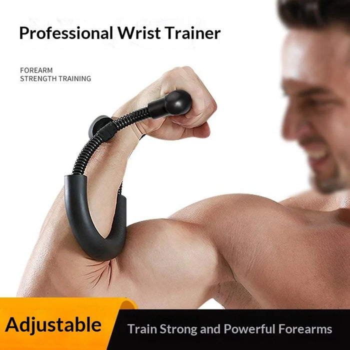 Adjustable Wrist Strengthener 30-45kg Resistance Hand Grip Exerciser Carbon Steel Spring for Wrist Training - Black - 3