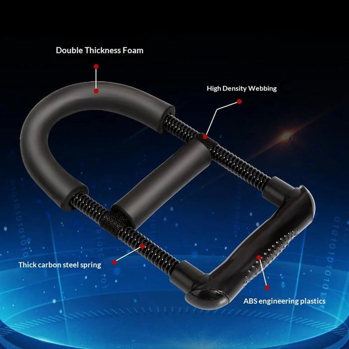 Adjustable Wrist Strengthener 30-45kg Resistance Hand Grip Exerciser Carbon Steel Spring for Wrist Training - Black - 5