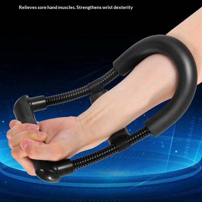 Adjustable Wrist Strengthener 30-45kg Resistance Hand Grip Exerciser Carbon Steel Spring for Wrist Training - Black - 6