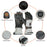 Heated Gloves 3-Level Temperature Control Electric Warming Gloves with 2Pcs 5000mAh Battery for Cycling Skiing - Grey / One Size - 5